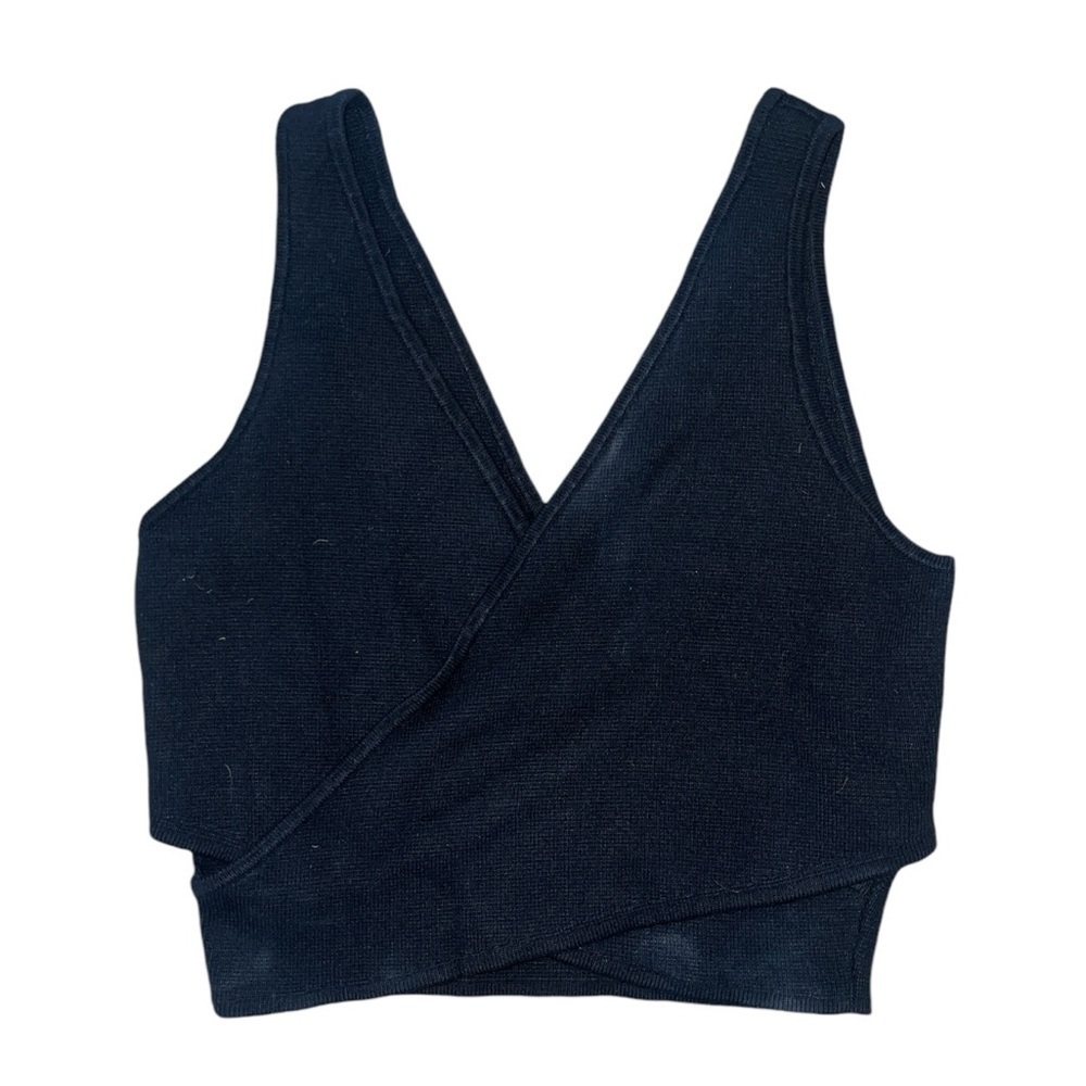 Abercrombie and Fitch black criss cross tank top women’s size small